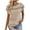 Khaki-02, variant on STETMN Womens Summer Casual Tops Knit Hollow Out Shirts Trendy Short Sleeve Crew Neck Tops Blouses