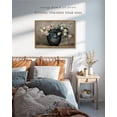 thumbnail image 2 of Drsoum 16x24in Vintage Classical Canvas Wall Art Framed Oil Painting The Flowers of a Vase Room Decor for Bathroom Bedroom Living Room - Natural Framed, 2 of 5