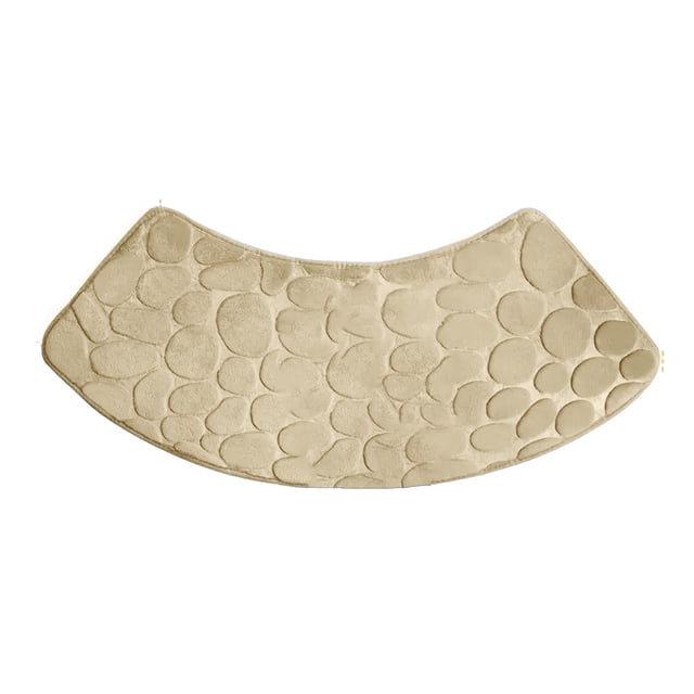 BUYISI New Practical Shower Laundry Room Living Room Shower Mat Absorbent Bathroom Accessory Curved Shower Soft Washable camel