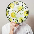 thumbnail image 3 of Dreamtimes Fresh Lemons and Leaves Round Wall Clock, 10 Inch Silent Battery Operated Quartz Analog Quiet Desk Clock for Home,Office,School, 3 of 7