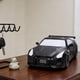 thumbnail image 1 of Juguete de coche deportivo, modelo de vehículo clásico con reloj despertador, adorno para exhibición en pantalla para festivales, fiestas, cumpleaños negro, 1 of 10