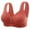 Red, variant on Amidoa Wire-Free Womens Bras Beige Large Bust Full-Figure Solid Wide Straps Bra Lingerie for Women L