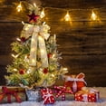 thumbnail image 2 of Moocorvic Christmas Tree Bow, Christmas Wreath Bow, Christmas Led Wreath Bow, Warm LED Lights Christmas Tree Topper For Indoor Outdoor Xmas Decoration, 2 of 6