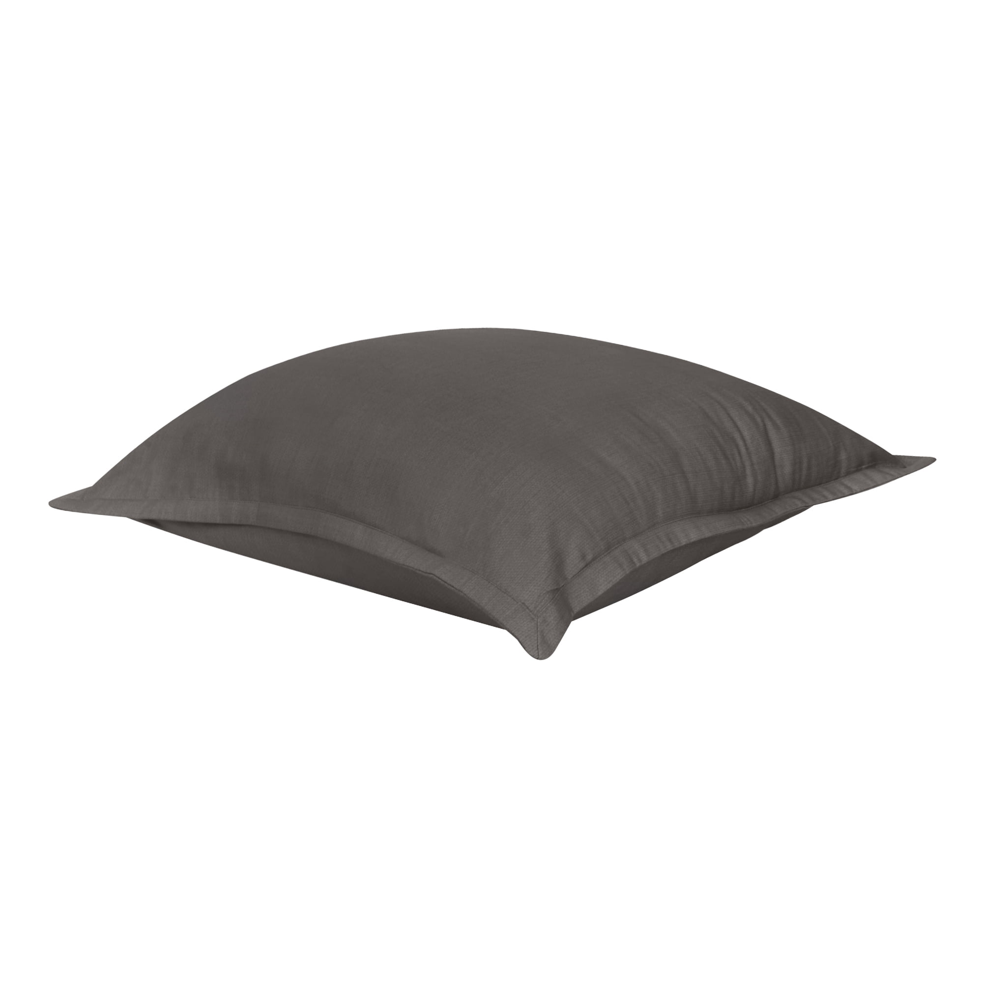 Delara GOTS Certified 100% Organic Cotton 2 Inch Flange Euro Sham Set of 2, 26"X26", Brown