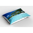 thumbnail image 2 of Ambesonne Sea Pillow Sham 2 Pack, Relax Beach Resort Spa, 30"x20", Turquoise Blue Green, 2 of 3