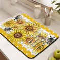 thumbnail image 3 of 2 Pack Washable Rubber Sunflower Cute Floral Dish Drying Mats for Kitchen Counter Home Large Coffee Bar Pad Accessories and Decor for Utensils Stemware (2pcs 18''x24''+19.5''x12''), 3 of 6