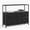 Black, variant on Topcobe TV Stand for Bedroom with Drawers,Entertainment Center with Open Display Metal Shelf 5 Fabric Storage Dresser Chest of Drawers,Gray