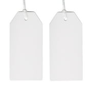 Dress My Cupcake 50-Pack Gift Hang Tag with String, Classic White