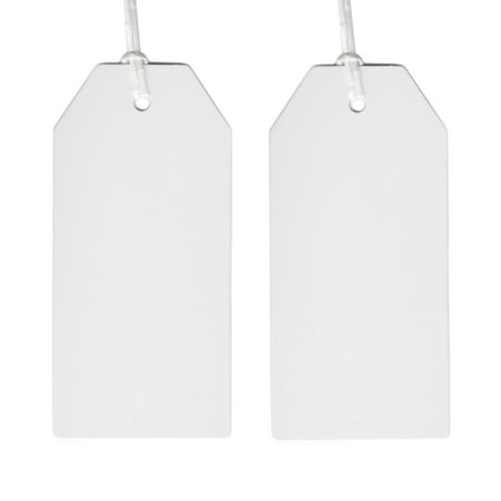 Dress My Cupcake 50-Pack Gift Hang Tag with String, Classic White