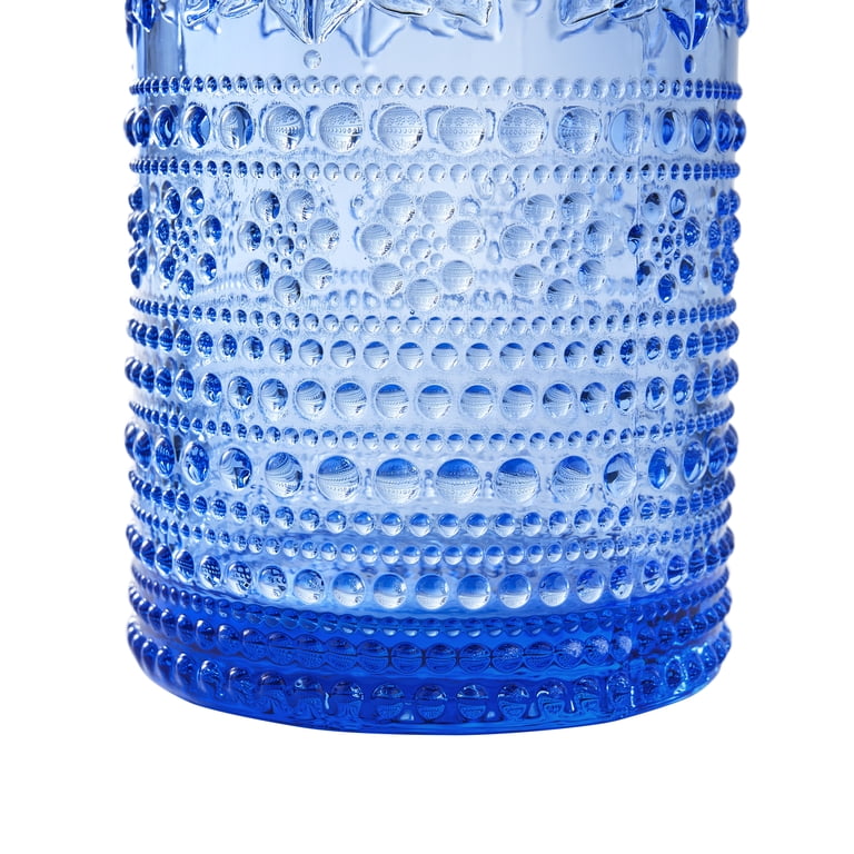 The Pioneer Woman Channing 18 oz Blue Glass Tumblers, Set of 4 photo 3