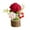 Red, variant on Crocheted Sunflowers - Hand-Knitted Artificial Potted for Desk & Dashboard Decor, Durable Gift Set for Women, Coworkers & Classmates (Home/Office Decoration)