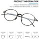thumbnail image 3 of Gafas redondas para mujer, gafas redondas retro para juegos de ordenador, montura metálica, 3 of 6