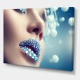 thumbnail image 3 of Designart Close-Up Of Gems On Woman Lips Canvas Wall Art, 3 of 4
