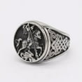 thumbnail image 4 of QQTDFG Men's Women Saint George Ring Gothic Biker Party Retro Wide Knot Band-9, 4 of 8
