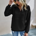 thumbnail image 4 of Sudadera con capucha de manga larga con bolsillo y cremallera para mujer, 4 of 8