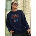 thumbnail image 2 of Cuba Flag W Sparkles Sweatshirt Men -Image by Shutterstock, Male 4X-Large, 2 of 4