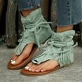 thumbnail image 5 of Mostsola Flip Flops for Women Suede Gladiator Sandals Cowboy Cowgirl Ankle Boots Casual Flats, 5 of 8