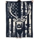 thumbnail image 1 of Manta con cabeza de ciervo de camuflaje, regalo para cazadores, mujeres adultas y hombres, manta con bandera estadounidense, suave, cómoda y ligera para habitación, sofá, cama, decoración rústica, 1 of 7