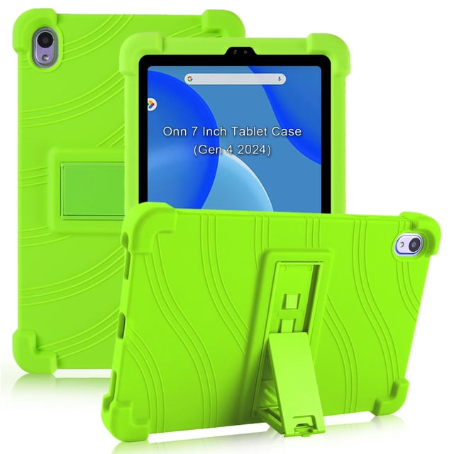 Funda de silicona suave ATOOZ para tablet ONN 7" Gen 4 2024, verde