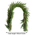 thumbnail image 2 of 5.9 FT Realistic Handmade Christmas Cedar Garland, Artificial Cypress Pine Needles Greenery Garland Ornaments for Mantel Table Stairs Fireplace Winter Holiday Christmas Decor Indoor Outdoor, 2 of 2