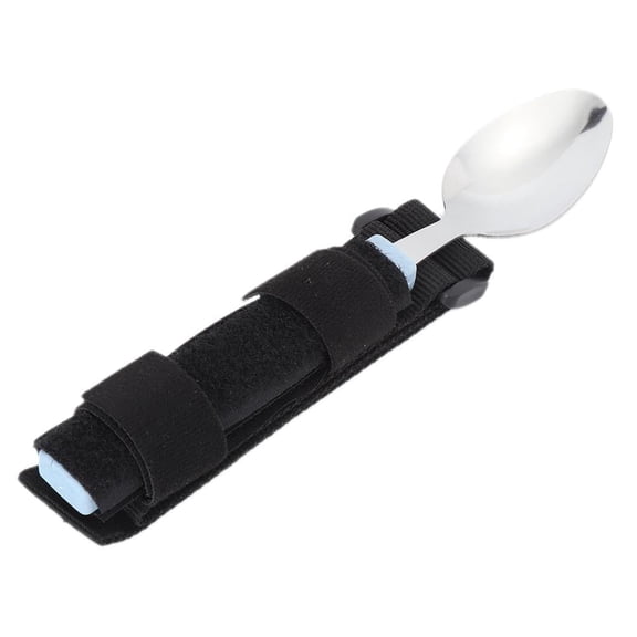 ANGGREK Silicone Adaptive Aid For Individuals With Limited Hand Mobility, Elderly Care Spoon With Auxiliary Strap