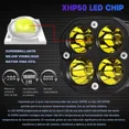 thumbnail image 4 of 4pcs Faros Auxiliares Led De Luz Spot 4x4 40w Para Moto Jeep, 4 of 8