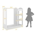thumbnail image 2 of Gymax Kids Dress Up Storage Armoire with Mirror and Shelves (White), 2 of 9