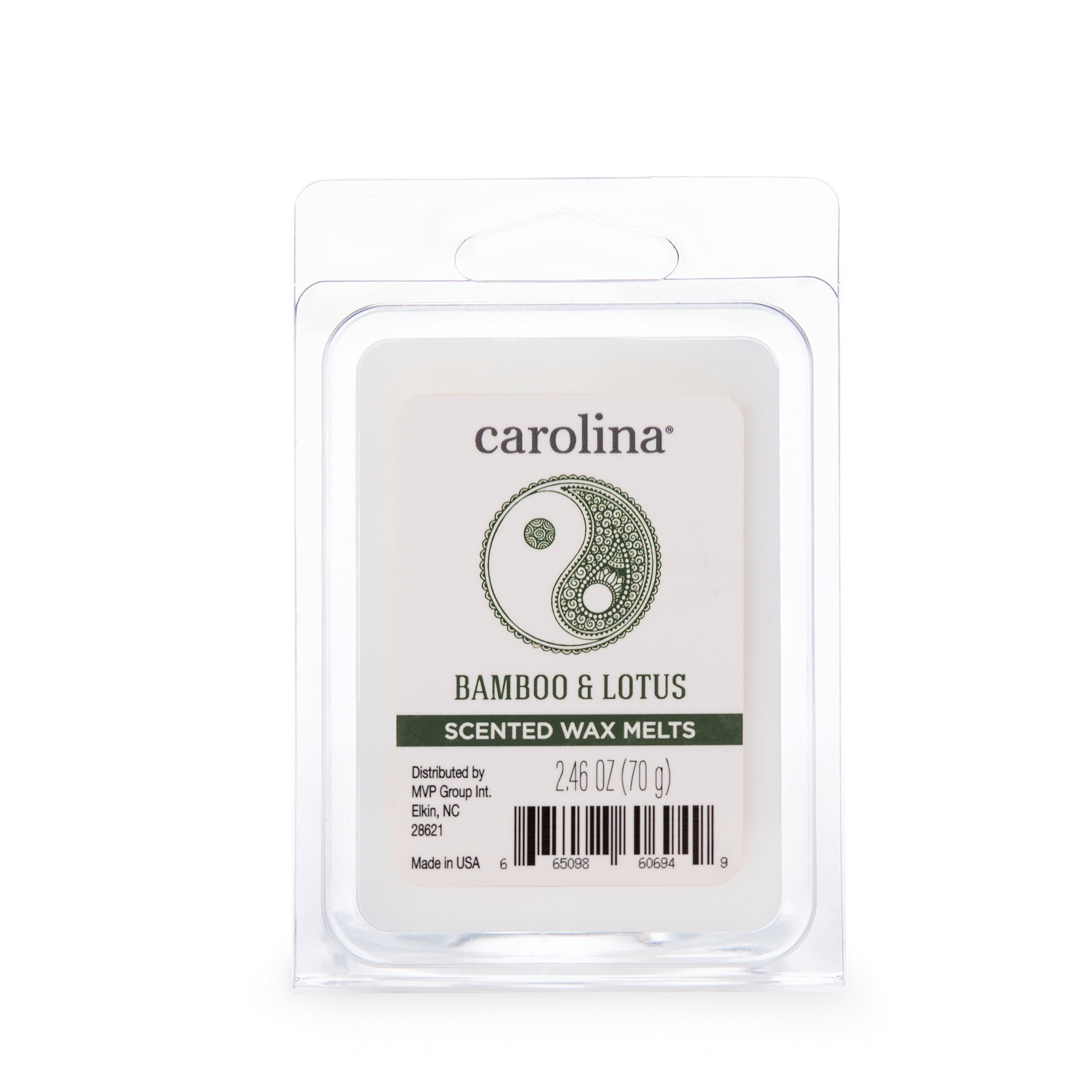 Carolina Candle Bamboo Lotus 2.46 oz Wax Melt, Aromatherapy, 6 Cube, White