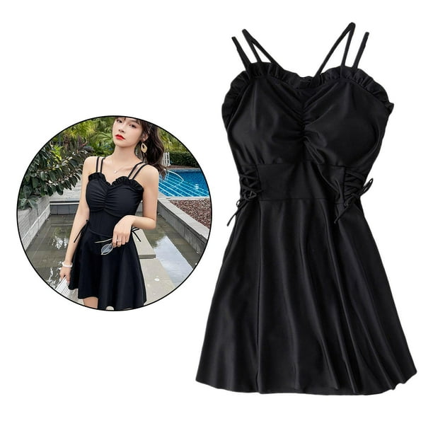 Traje de Baño de Una Pieza Trasera Cross Strap Monokini Femenino Traje Clásico Traje de Baño Traje de Baño con Traje de Natación Negro M Macarena Traje de baño de las mujeres