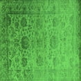 thumbnail image 1 of Ahgly Company Indoor Square Oriental Green Industrial Area Rugs, 4' Square, 1 of 4