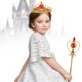 thumbnail image 6 of Willstar Princess Queen Wand Tiara Crown Belle Elsa Costume Accessories, with Tiara Gloves (6 Pieces), 6 of 11