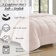 thumbnail image 3 of Sweet Home Collection, All Season Reversible Hotel Down Alternative Duvet Insert, Full - Pale Pink, 3 of 4