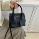 thumbnail image 1 of Bolso de hombro para mujer Bolso bandolera simple de PU Bolso de mensajero retro cuadrado (Negro), 1 of 7