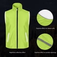 thumbnail image 6 of Zip Up Jacket for Men Sleeveless Reflective Strip Waterproof Lightweight Vest Outerwear, 6 of 8