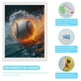 thumbnail image 3 of Diamond Art Kit for Adults, Fiery Baseball Splash Ocean Water Diamond Painting for Adults Beginners, 5D DIY Diamond Art Painting Kits, Colorful Diamond Painting Craft for Home Decor 12x16, 3 of 7