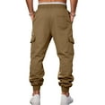 thumbnail image 6 of qucoqpe Mens Cargo Sweatpants Fleece Lined Tapered Athletic Joggers with Pockets Drawstring Elastic Waist Baggy Sweatpants, 6 of 10