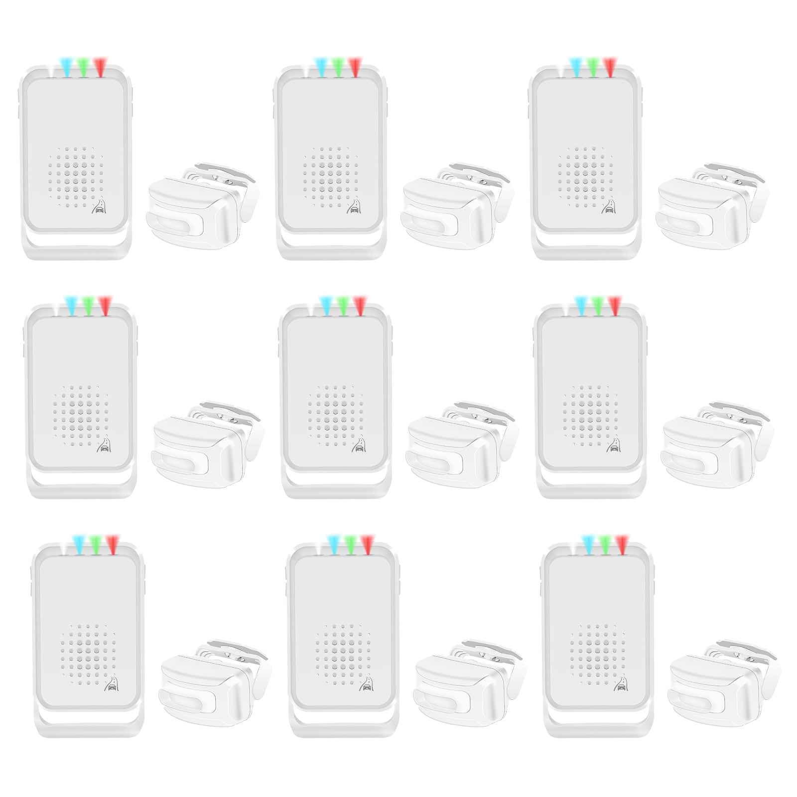 NineLeaf Driveway Alarm Wireless Weatherproof Motion Sensor, Motion Detector Alarm Outdoor, Home Security Alert Alarm, Motion Detector Alarm System, 918 FT Range Protect Indoor/Outdoor Property,9Pack