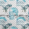 thumbnail image 1 of oneOone Cotton Cambric Turquoise Blue Fabric Tropical Dress Material Fabric Print Fabric By The Yard 56 Inch Wide, 1 of 4