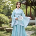 thumbnail image 6 of Wiywef 1Set Chinese Ancient Style Hanfu, Traditional Tang Outfit Women Hanfu Dresses Long Sleeve Ancient Princess Clothing for Party, 6 of 7