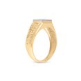thumbnail image 4 of 10kt Yellow Gold Mens Round Diamond Square Cluster Ring 1/8 Cttw, 4 of 4