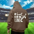 thumbnail image 1 of MHFRRA Sudadera con Capucha Informal para Hombre, Diseño de Fútbol para El Día Del Partido, Cómoda y Holgada, para Uso Diario Café, 1 of 4