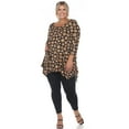 thumbnail image 4 of White Mark Women's Plus Size Printed Geometric Circle Tunic Top, 4 of 5