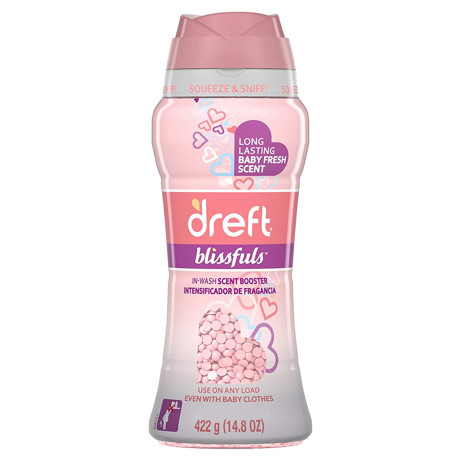 Dreft Blissfuls in-Wash Scent Booster Beads, Baby Fresh, 14.8 Ounce