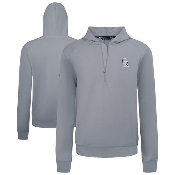 Men's Levelwear  Gray Colorado Rockies Technic Insignia Quarter-Zip Hoodie