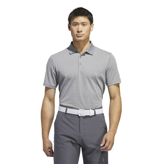 Men's adidas Adi Performance Heather Golf Polo Color: Gray Three Size: XL