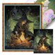 thumbnail image 1 of (2) Hilo Algodón Ecológico Bordado 11CT 3 Hebras Impresión 40x50cm Kit Serie Personajes Punto Cruz Bruja, 1 of 9