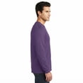 thumbnail image 3 of Hanes Essential-T Men's Long Sleeve T-Shirt | Soft Crew Neck 100 Cotton Tee, Athletic Purple, S, 5 oz, 3 of 5