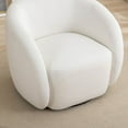 thumbnail image 6 of SEYNAR Modern Velvet 360 Degree Swivel Accent Armchair,Upholstered Round Barrel Side Chair for Living Room, 6 of 8