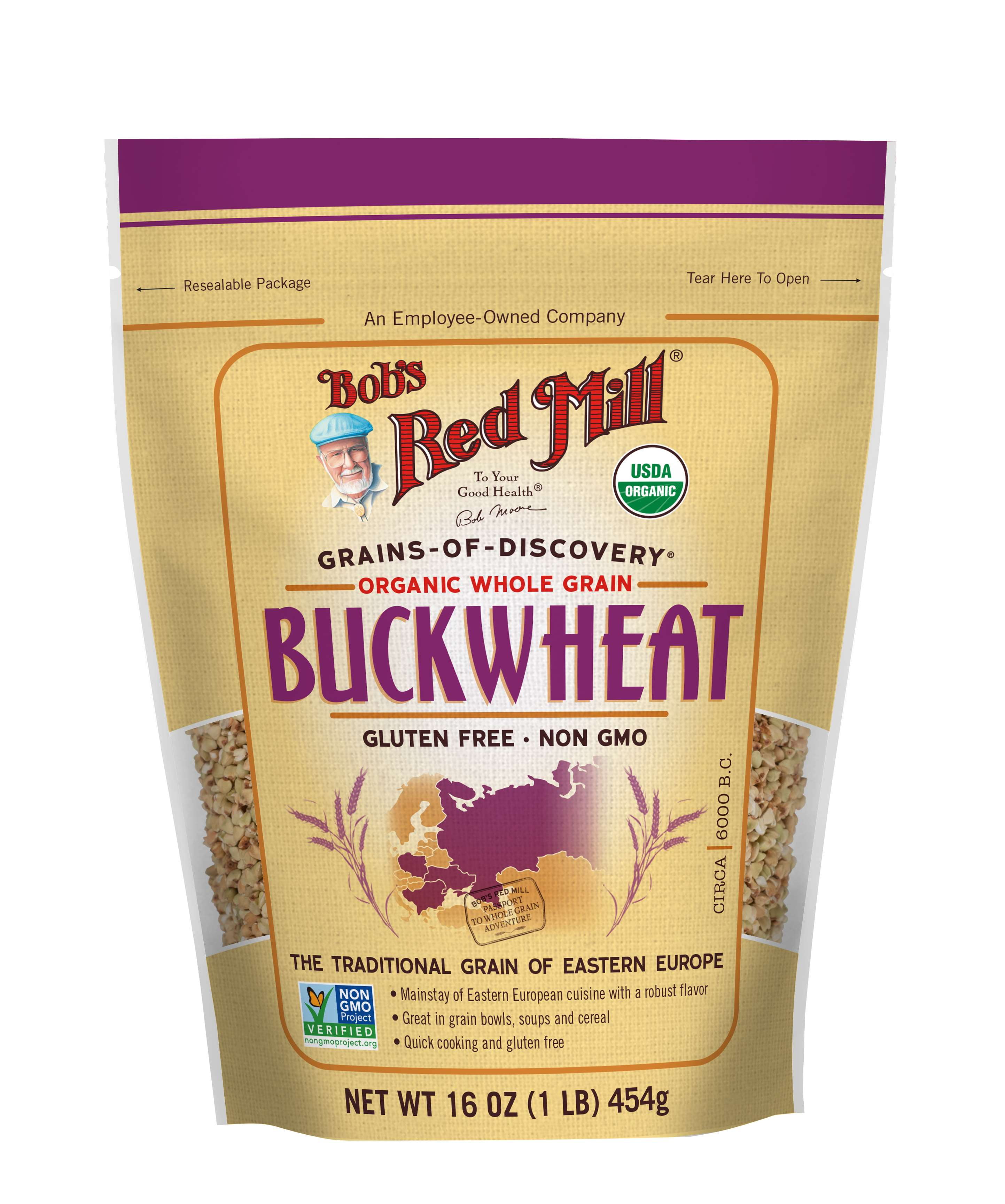 Bob's Red Mill Organic Buckwheat Groats 16 oz Pouch (Case of 4