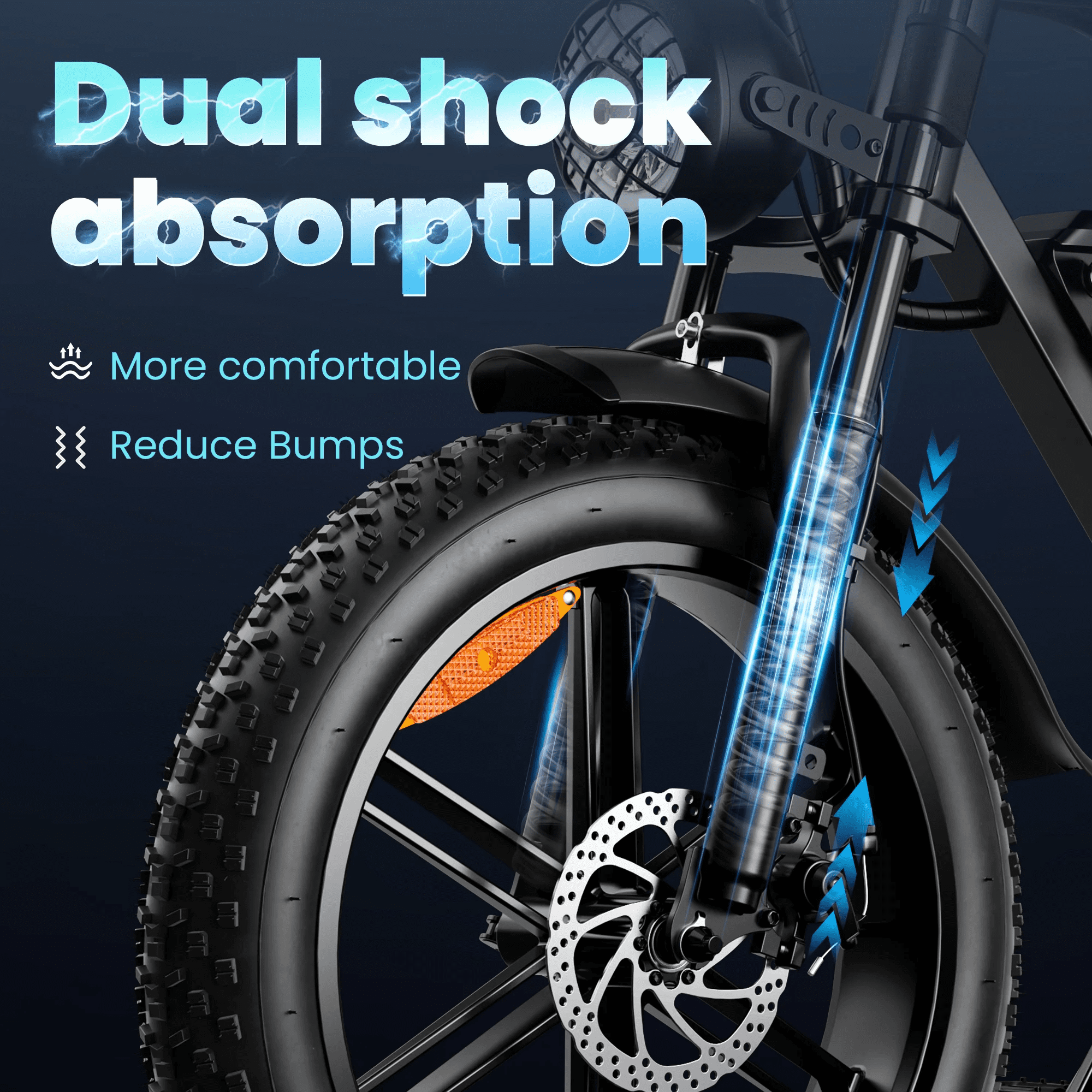 SUNTIBYE G60 Fat Tire Electric Mountain Bike for Adults 20", 1500W 7-Speed Off-road Ebike, 30MPH & 70Miles, 48V 20Ah UL2849